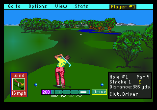PGA Tour Golf (USA, Europe) (v1.1) In game screenshot